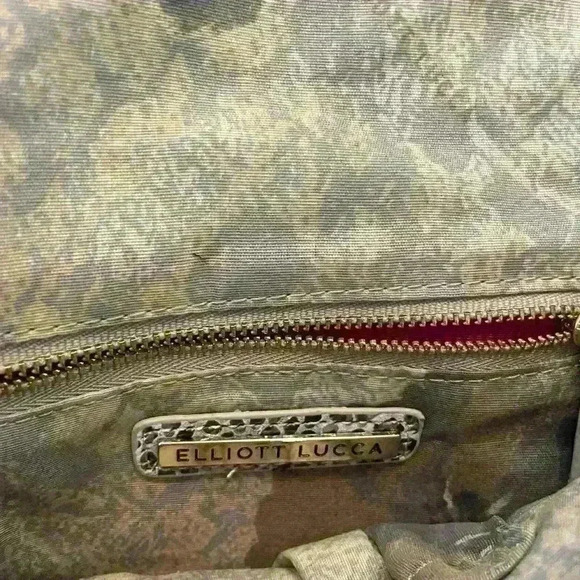 Elliott Lucca Leather Snakeskin Handbag - Picture 8 of 10